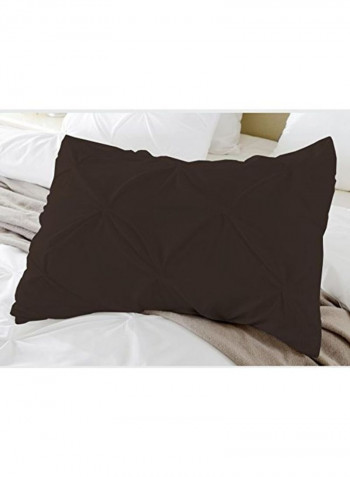 3-Piece Duvet Cover Set Cotton Brown 53 X  78inch
