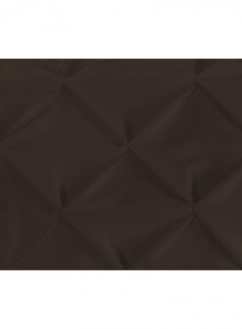 3-Piece Duvet Cover Set Cotton Brown 53 X  78inch