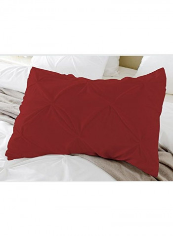 3-Piece Duvet Cover Set Cotton Red 78 X  78inch