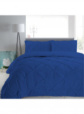 3-Piece Duvet Cover Set Cotton Royal Blue 78 x 78inch