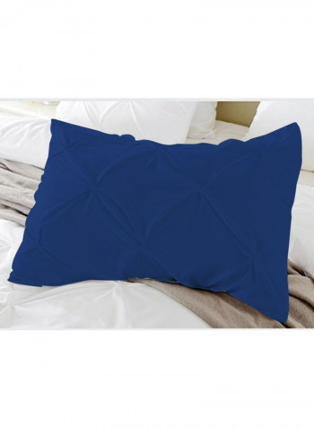 3-Piece Duvet Cover Set Cotton Royal Blue 78 x 78inch