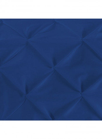 3-Piece Duvet Cover Set Cotton Royal Blue 78 x 78inch
