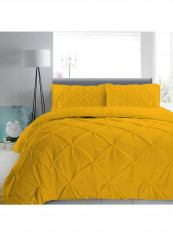 3-Piece Duvet Cover Set Cotton Yellow 53 x 78inch