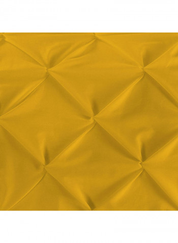3-Piece Duvet Cover Set Cotton Yellow 53 x 78inch