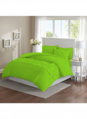 3 Piece Designer Square Pattern Tufted Hotel Duvet Set Solid Cotton Parrot Green 53x78inch reviews 3 Piece Designer Square Pattern Tufted Hotel Duvet Set Solid Cotton Parrot Green 53x78inch