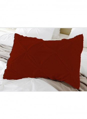 3-Piece Duvet Cover Set Cotton Red 53 X  78inch