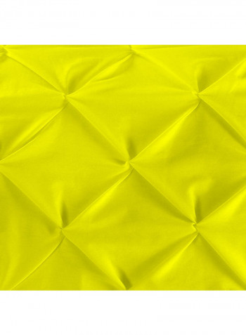 3-Piece Duvet Cover Set Cotton Yellow 102 x 86inch