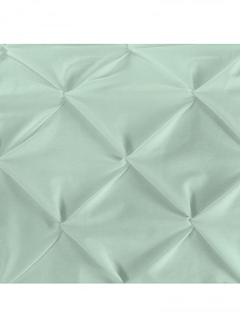 3-Piece Pinch Pleated Duvet Set Cotton Green 78 x 78inch