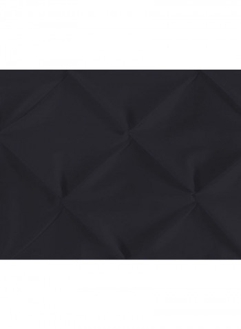 3-Piece Duvet Cover Set Cotton Dark Blue 86 x 90inch