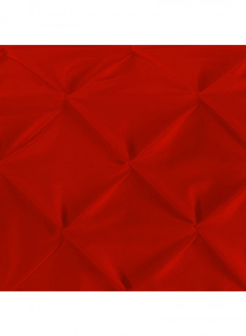 3-Piece Duvet Set Cotton Red 102 x 86inch