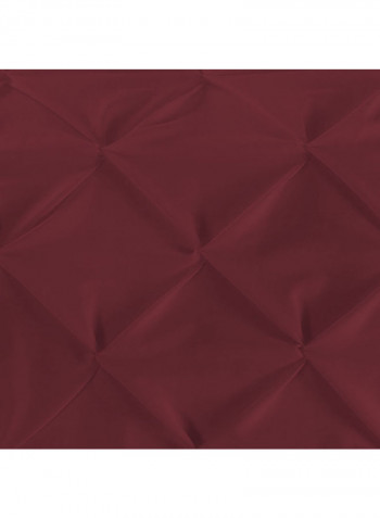 3-Piece Duvet Cover Set Cotton Wine Red 114 x 96inch