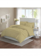 3-Piece Duvet Cover Set Cotton beige 114x96inch