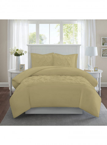 3-Piece Duvet Cover Set Cotton beige 114x96inch