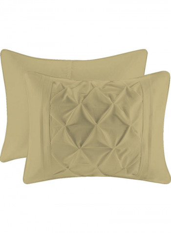 3-Piece Duvet Cover Set Cotton beige 114x96inch
