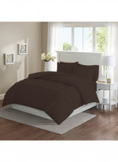 3-Piece Duvet Cover Set Cotton Brown 114x96inch reviews 3-Piece Duvet Cover Set Cotton Brown 114x96inch