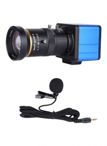 Full HD Webcam With Microphone 12.6x5x5centimeter Blue/Black