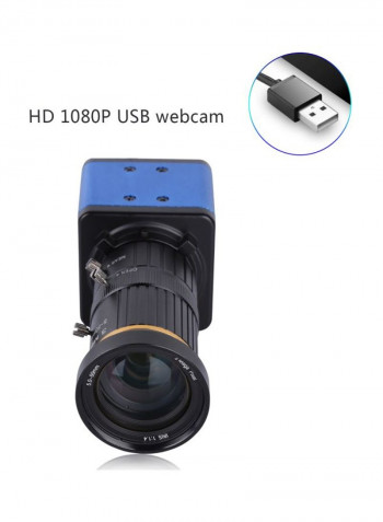Full HD Webcam With Microphone 12.6x5x5centimeter Blue/Black