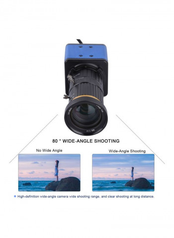 Full HD Webcam With Microphone 12.6x5x5centimeter Blue/Black