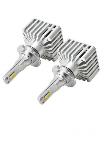 2-Piece LED Headlight Set With Adapter For D4S D4R