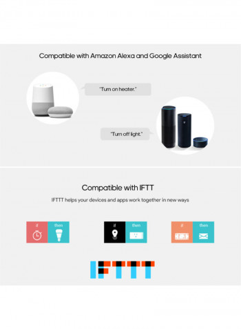 5-Piece WiFi Intelligent RF Lamp Holder For Alexa Google Home/Nest E27 White