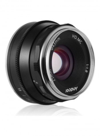 Manual Focus Wide Angle Fisheye Lens Black