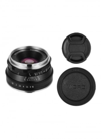 Manual Focus Wide Angle Fisheye Lens Black