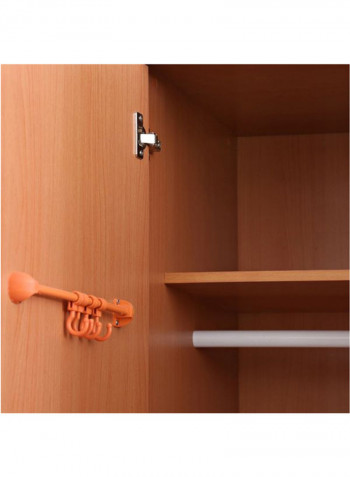 2 Door Wooden Lock Cabinet Beige 90x190x55centimeter