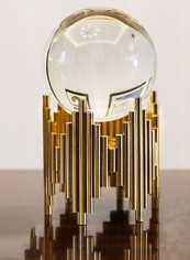 Crystal Ball Decorative Accessory Gold/Clear 321x587millimeter