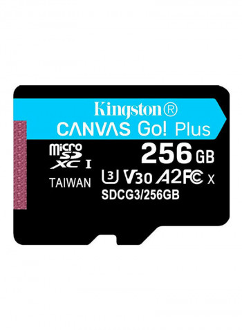 Canvas Go! Plus Micro SDXC I Memory Card 256GB Black/Blue/White