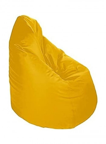 2-Piece Luxe Leather Bean Bag Combo Yellow/Red