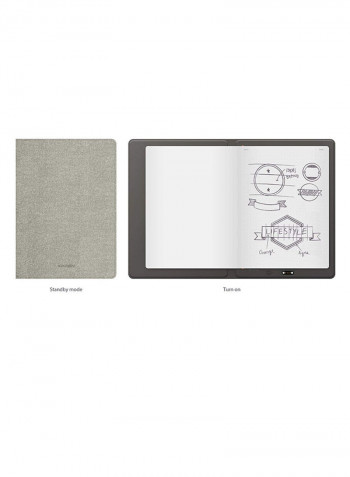 Note Plus Smart Writing Pad With Pen Grey