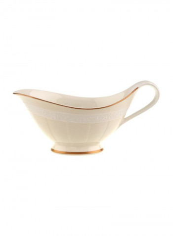 Ivoire Porcelain Sauce Boat Beige/Brown 214x110x104millimeter