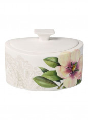 Quinsai Garden Porcelain Box White/Pink/Green 16x13x10centimeter