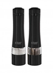 2-Piece Electric Salt And Pepper Grinder Set Black
