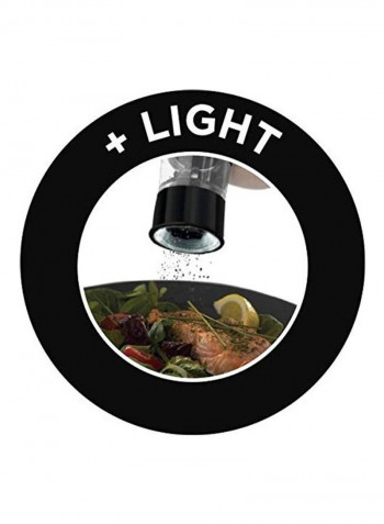 2-Piece Electric Salt And Pepper Grinder Set Black