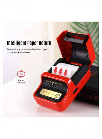 Wireless BT Thermal Label Maker Sticker Printer with RFID Recognition Red