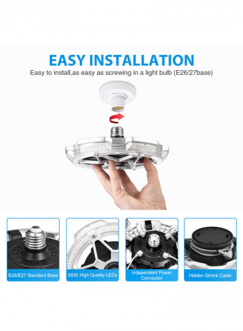 LU-L11-95 120W LEDs Ceiling Light Silver 27.50x9.50x27.50cm