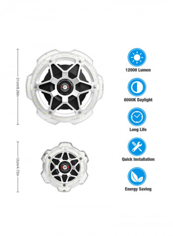 LU-L11-95 120W LEDs Ceiling Light Silver 27.50x9.50x27.50cm