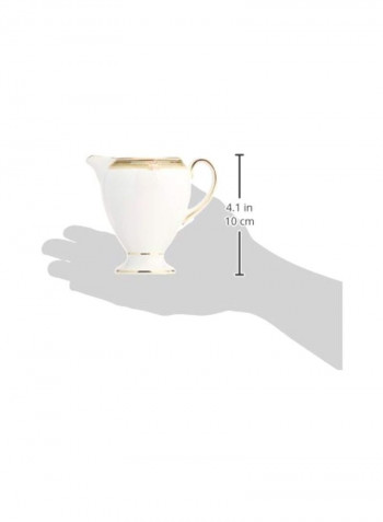 Oberon Pattern Creamer White 4.8x4.8x4.5inch