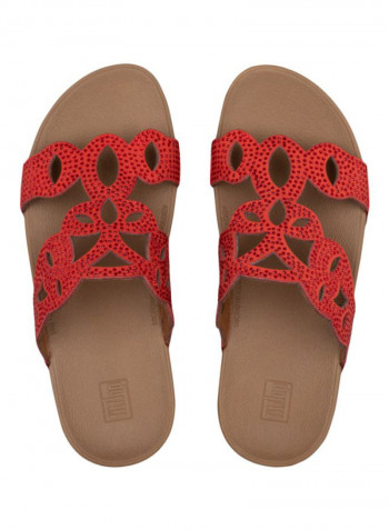 Elora Crystal Slides Red