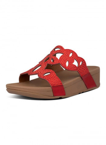 Elora Crystal Slides Red