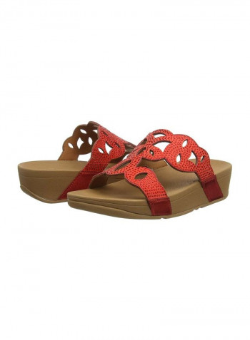 Elora Crystal Slides Red