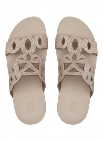 Elora Crystal Slides Rose Gold