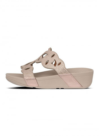 Elora Crystal Slides Rose Gold