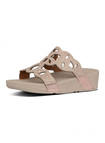 Elora Crystal Slides Rose Gold