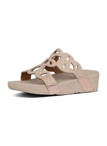 Elora Crystal Slides Rose Gold