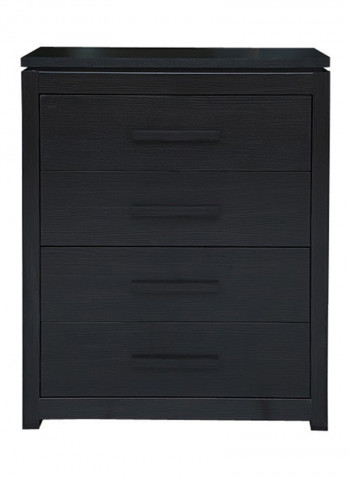 Hoover11 Chest Of 4 Drawers Dark Brown 80x99x40centimeter
