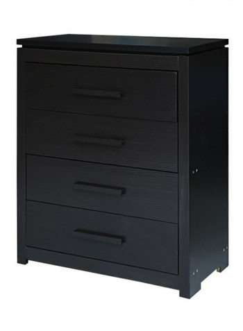 Hoover11 Chest Of 4 Drawers Dark Brown 80x99x40centimeter