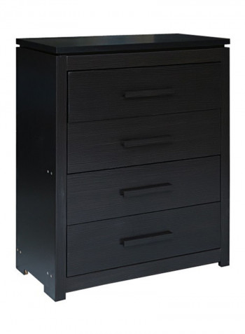 Hoover11 Chest Of 4 Drawers Dark Brown 80x99x40centimeter