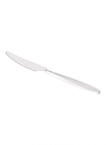 1000-Piece Disposable Knife Clear 7.6inch